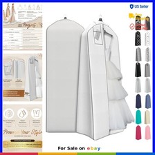 Wedding Dress Garment Bag 72 Inch 20 Inch Gusset Puffy Gown Travel Protection