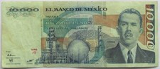 Mexico 10,000 Pesos 1983 Circulated Banknote KM# 84C