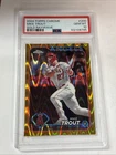 MIKE TROUT 2024 Topps Chrome Card 200 GOLD RAYWAVE REFRACTOR SERIAL #/50 PSA 10