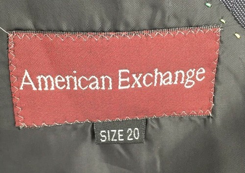 American Exchange Navy Blue Striped (Big Boys) Suit 20 $75 - Picture 3 of 7