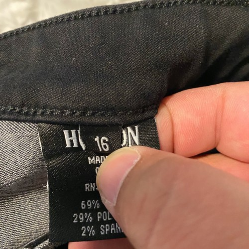 Hudson Youth Size 16 Black Denim Jeans With Front Zipper Pockets 29" Inseam EUC - Picture 4 of 6