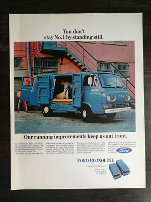 Vintage 1967 Ford Ecoline Van Full Page Original Ad 721