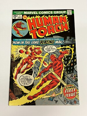 アメコミ Human torch #1 ファンタスティックフォー FF リーフ The Human Torch #1 (Marvel Comics September 1974) for sale online