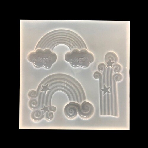 Silicone Rainbows Mould Clouds Fondant Icing Cake Decorating Icing Baking Crafts - Picture 2 of 6