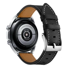 For Samsung Galaxy Watch 3 45mm 41mm Classic Leather Wristwatch Band Strap