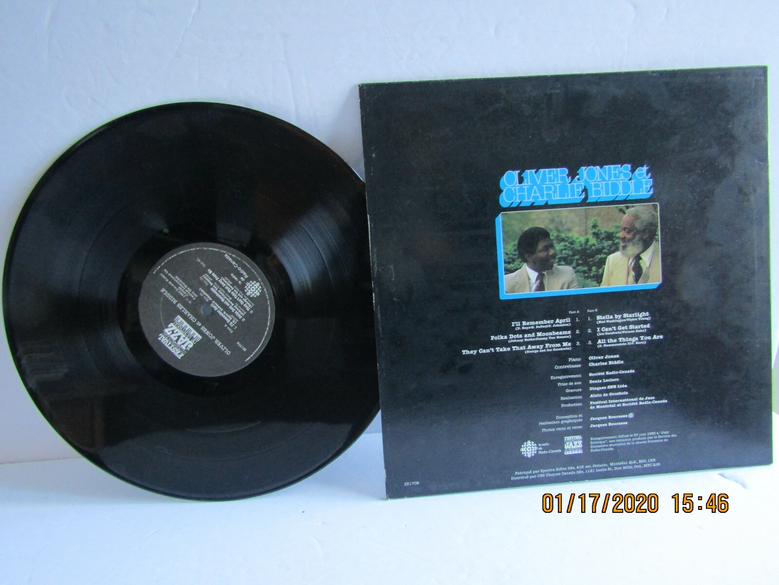 2-LP-LOT-OLIVER JONES ET CHARLIE BIDDLE-FESTIVAL MONTREAL & SPEAK LOW ...