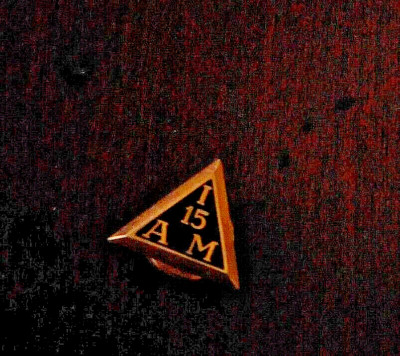 I AM Machinist & Aerospace Union 15 Year Gold Filled Service Award Lapel Pin BB