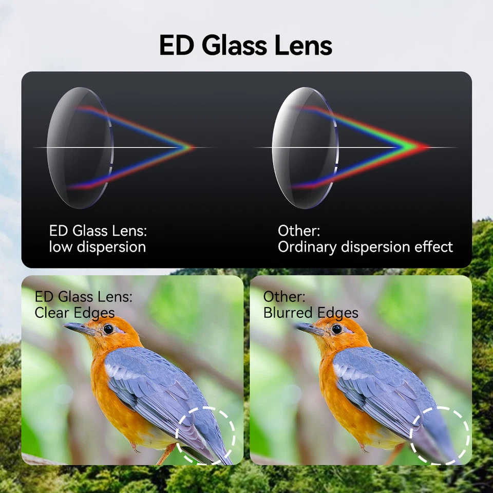 SVBONY SV202 Upgraded ED Binoculars 8x32/8x42/10x42 Wide Field for Bird Watching - Image 4 of 4