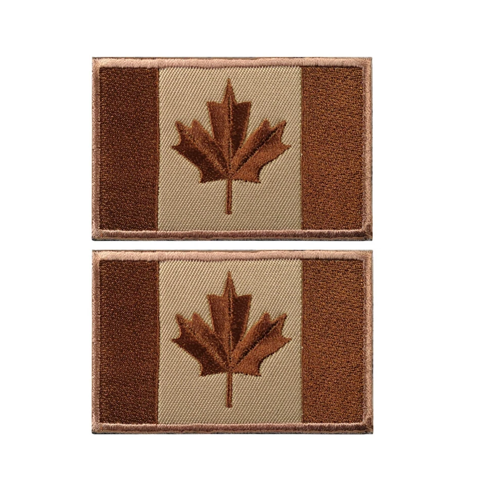 5MLGgoods Canada Flag Embroidered Patch, with Hook and Loop (2pcs) - Image 2 of 4