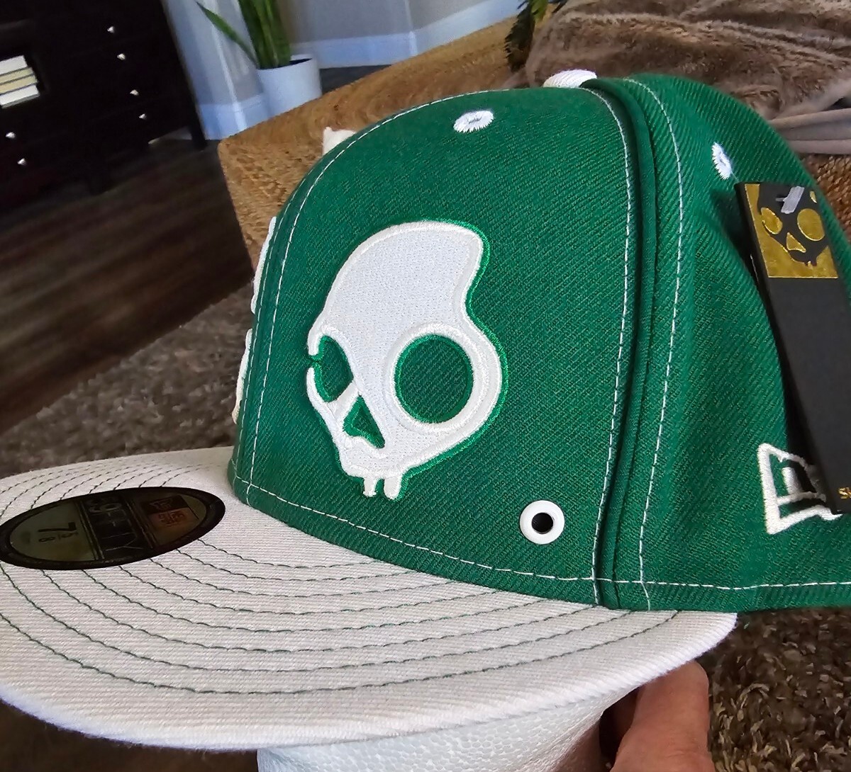 NWOT New Era 59fifty Skullcandy Skull Fitted Cap Green Size
