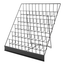 6-tier Black Tabletop Book Rack Magazine Rack Book Display Stand 44lbs Load US