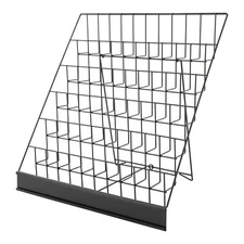 6 Tier Wire Countertop Rack Comic Book Rack Book Display Stand For Books DVD CD