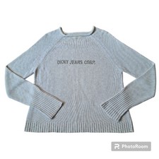 DKNY Jeans Oatmeal Relaxed Fit Women's Sweater Jumper Size M