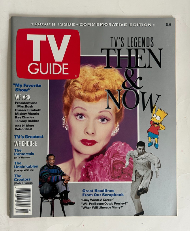 Vintage TV GUIDE Magazine 200th Collector Issue "Legends Then & Now" 1991 LUCY