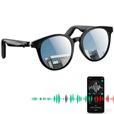 Smart Glasses with Open Ear Speaker Sunglasses Voice Control Eyewear Headphones