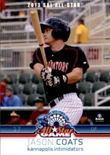 2013 SAL All-Star North Brandt #9 Jason Coats Dallas Texas TX Baseball Card