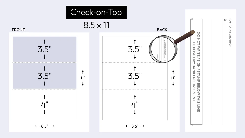 Papel de 500 cheques en blanco - cheque en la parte superior - mármol azul Foto 3 de 4