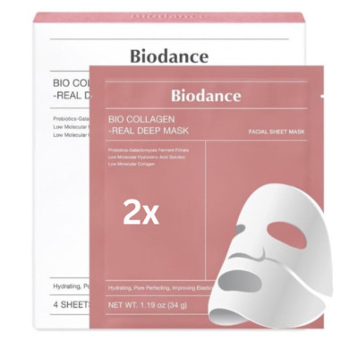 2x Gesichtsmaske Biodance Bio Collagen Mask Blattmaske Kollagen Face Mask
