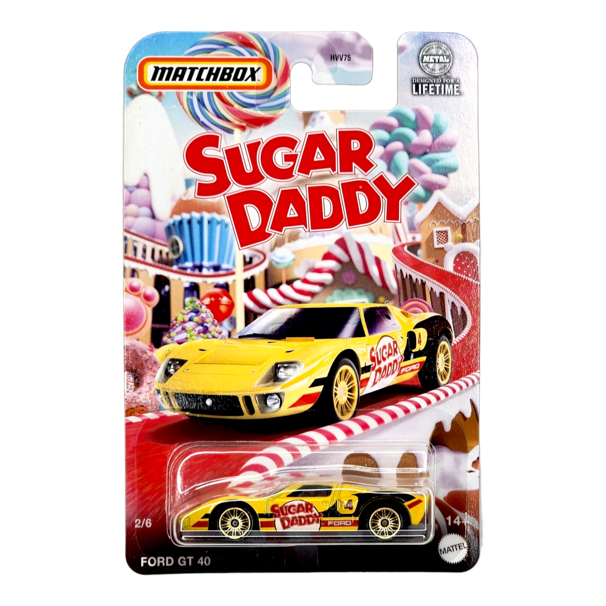 MATCHBOX Ford GT40 Yellow Car Candy Series Sugar Daddy MB995 HVV77