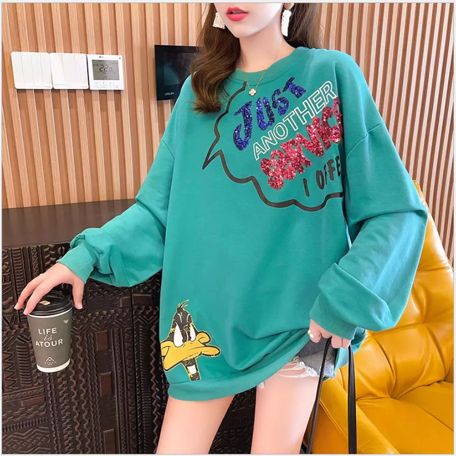 New Style T-shirt Fashion Women Girls Korean Spring Fall Long Sleeve Loose  Tops