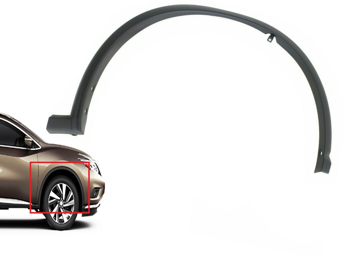 Right Front Door Trim Molding For 2015-2022 Nissan Murano – Passenger Side, Black/Chrome, Clip-On, ZXMT