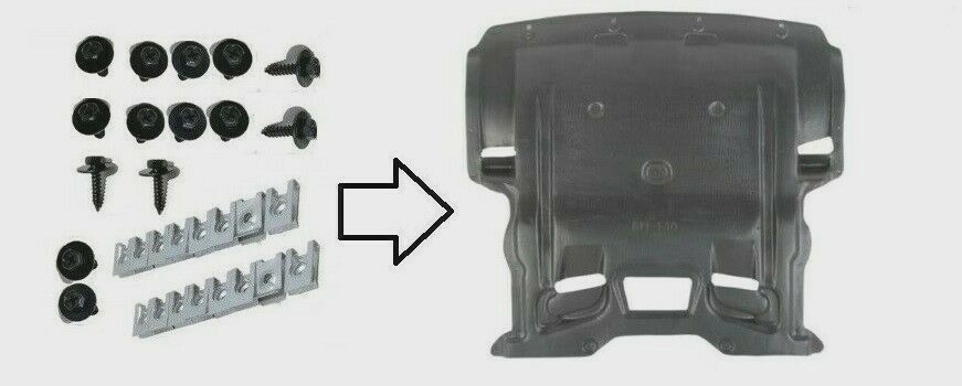 Plaque couvercle cache protection sous moteur BMW 7 F01 F02 2008-2016 kit complet