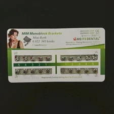 Dental Orthodontic Metal Bracket MIM Monoblock Mini Roth 022 345 Hooks Mesh Base