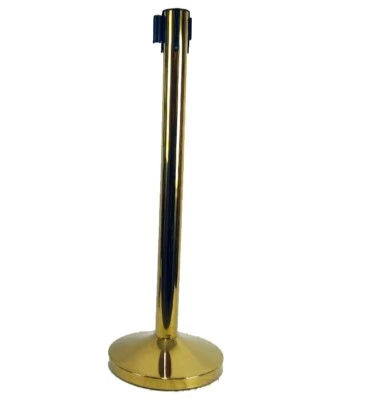 AIRBRUSH-CITY Absperrpfosten Absperrständer Personenleitsystem gold mit Gurt-Band 1x Tensatore