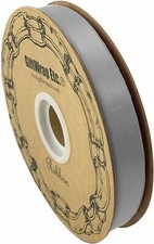 Silver Satin Fabric Wedding Ribbon - 5/8" x 100 Yards, Christmas, Anniversary