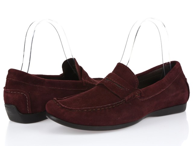 burgundy suede loafers womens