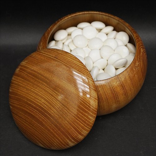 Go stone clam No. 38 Nachi black luxury white stone black stone with go bowl Big - Picture 3 of 10