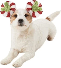 Mickey Mouse Candy Cane Headpiece Disney Christmas Pet Dog Costume Accessory