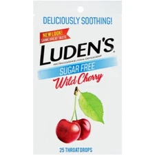 12 Pack Luden's Throat Drops, Sugar Free, Wild Cherry 25 Each