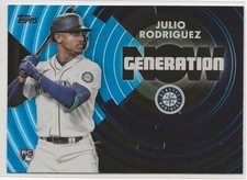 JULIO RODRIGUEZ 2022 Topps Update Generation Now RC  Blue SP Seattle Mariners
