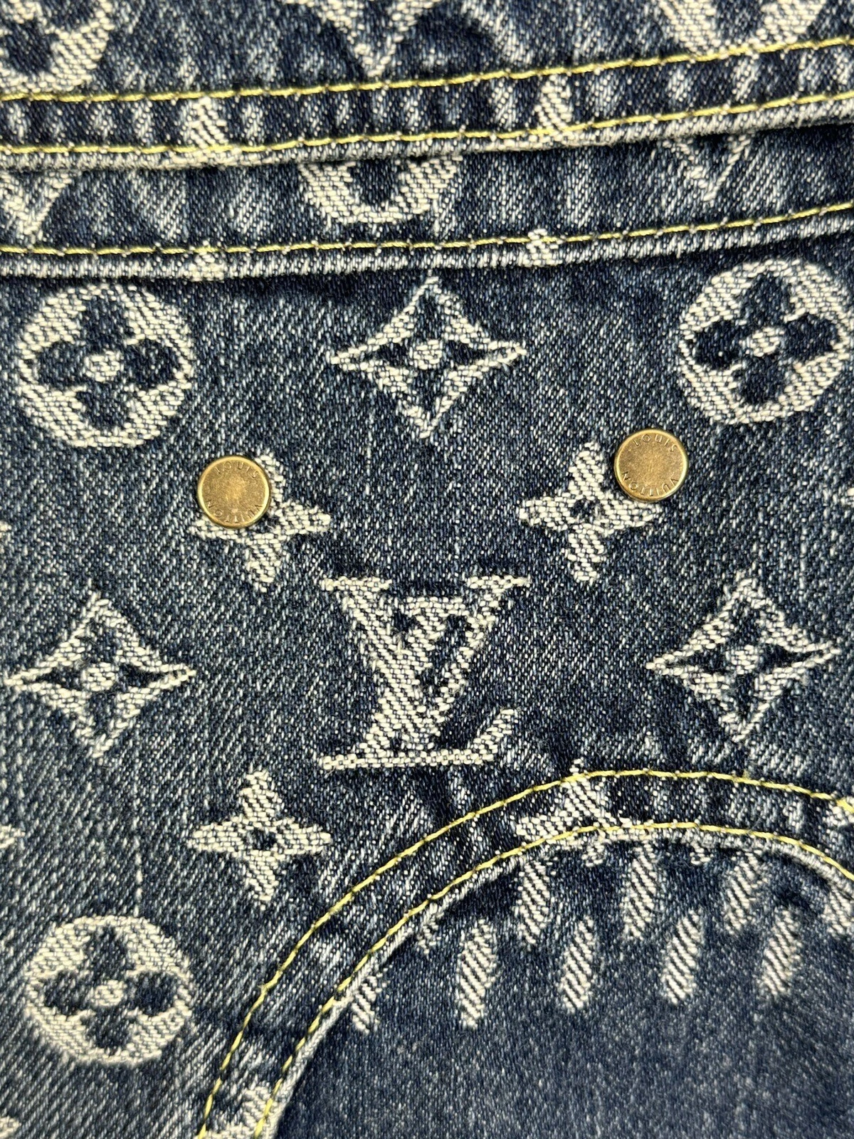LOUIS VUITTON（LV） Giacca Louis Vuitton X Nigo 1A7YD7 Monogram Blu Denim Taglia: 52 XL