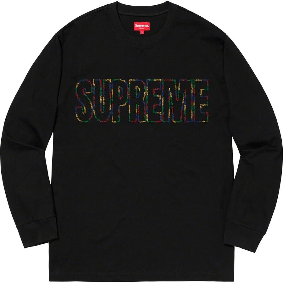 *SCELLÉ* Tee shirt noir Supreme International L/S   Taille XL