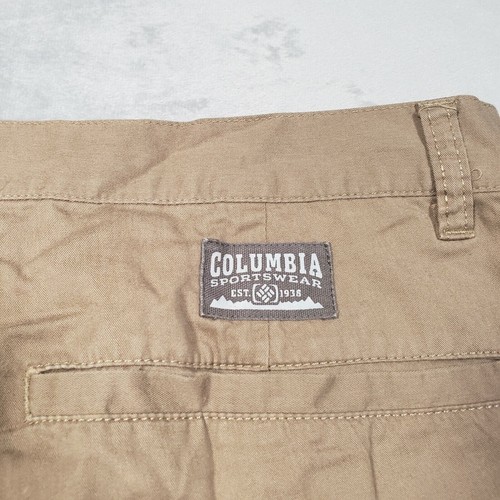 Columbia Shorts Mens 34W 12L Outdoors Bermuda Pockets Cotton Brown - Picture 3 of 11