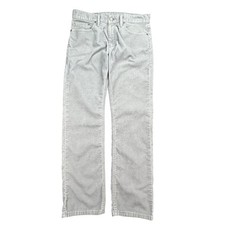 Levis 514 Straight Fit Corduroy Pants Mens 33x32 Grey Cotton Blend Stretch