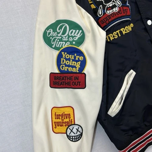 First Row Varsity Jacket Mens XXL You're Doing Great Graphic Letterman Bomber image 3