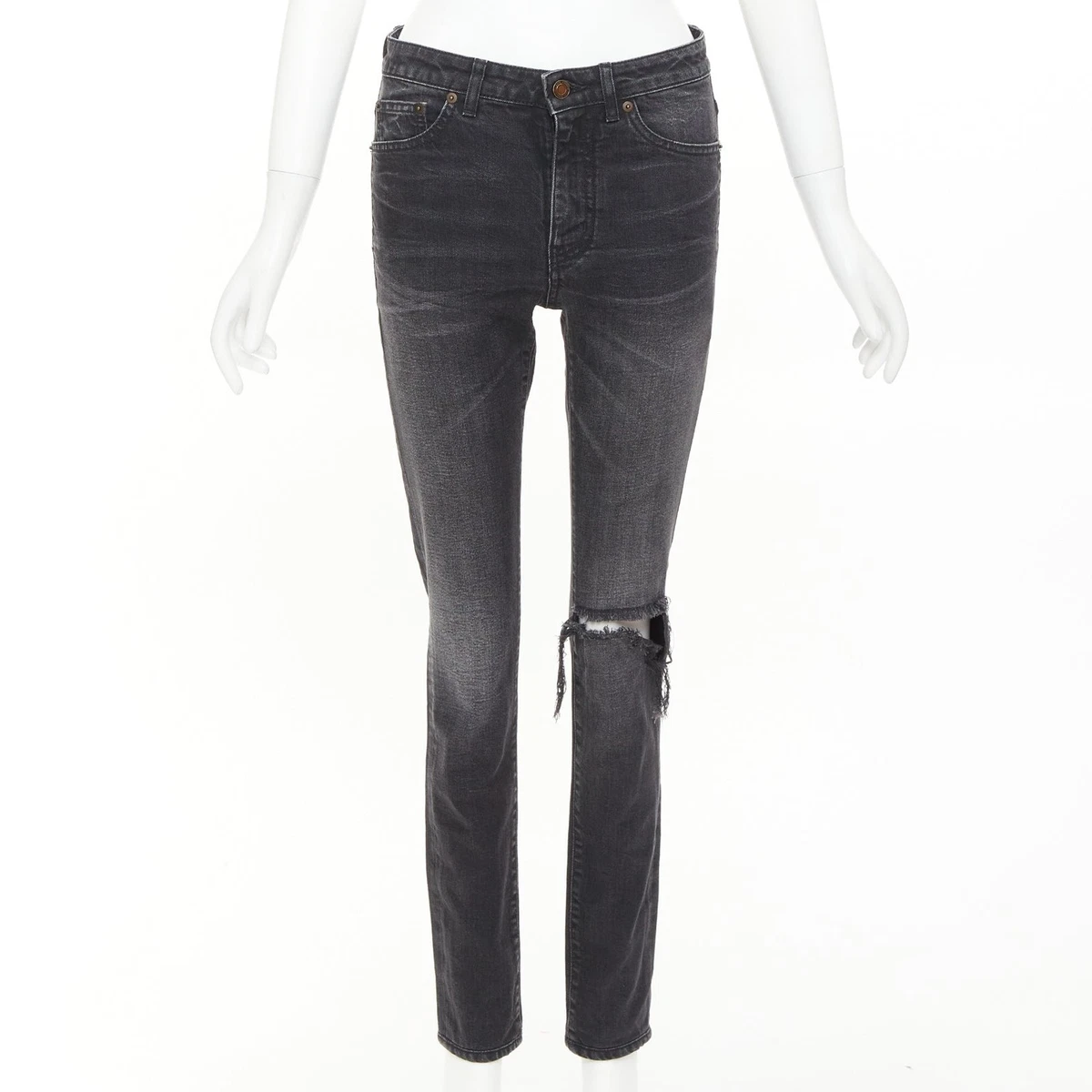 Saint Laurent Denim Pants for Women for sale | eBay