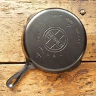 Vintage GRISWOLD Cast Iron SKILLET Frying Pan # 7 LARGE BLOCK LOGO - Ironspoon