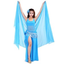 100 Chiffon Hand Scarf Belly Dance Costume Outfit Throwing Scarf 98x47 Inch