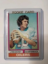 1974 Topps Lynn Dickey Rookie #252 Football Card Houston Oilers. rookie card picture