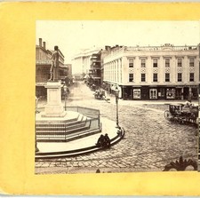 Henry Clay Monument Canal & St Charles New Orleans LA McPherson Stereoview