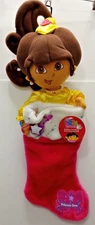 Princess Dora Explorer Plush 3D Pink Christmas Stocking 2004 Nick Jr Kurt Adler