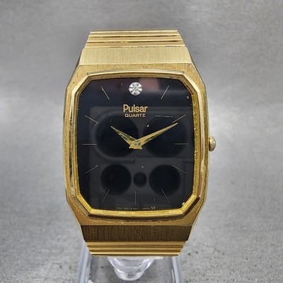 Vintage Square Dial Gold Pulsar Watch PULSAR Gold Tone Square Dial Women main image 2
