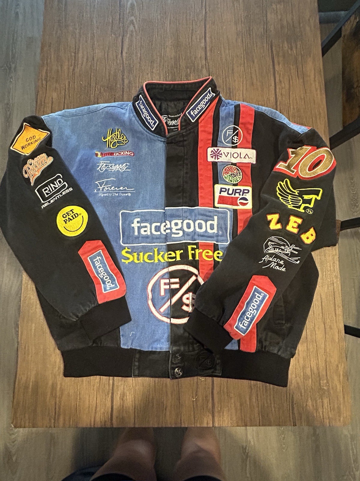 Bold Fly Supply Statement Patchwork Racing Jacket… - image 5