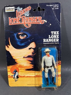 1980 VINTAGE GABRIEL THE LEGEND OF LONE RANGER 3 3/4'' LONE RANGER FIGURE OPENED