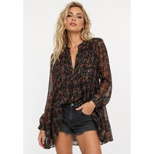 Soft Surroundings Black Floral Castille Cotta...