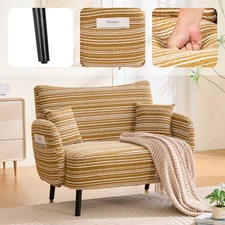 Two-seater Sofa w Ultra-comfortable Armrests Deep-seated Two-seater Modern Sofa